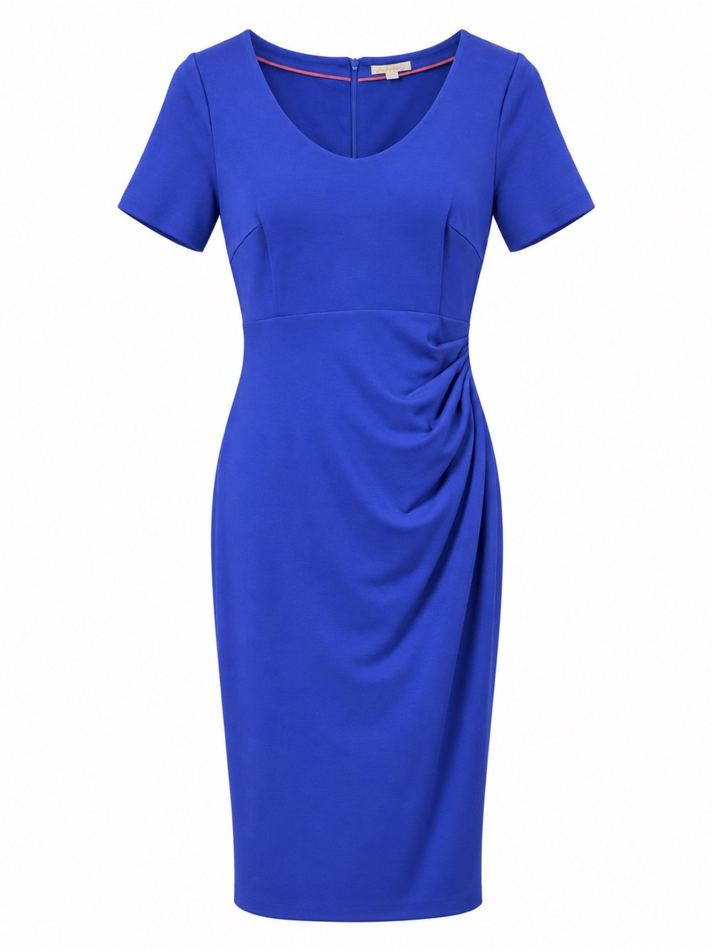 Boden Honor Ponte Knit Ruched Sheath Dress Cobalt Blue Size 8L